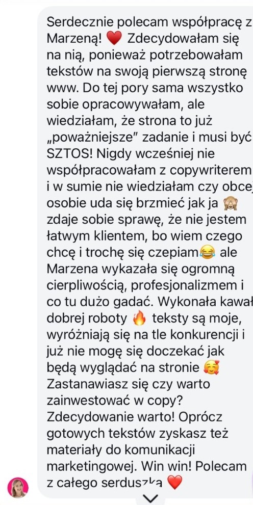 Opinia klientki 3
